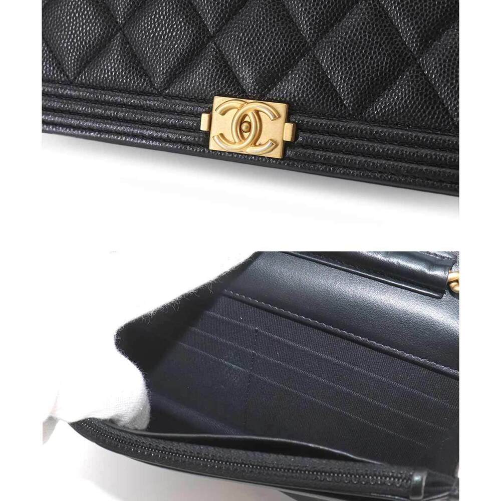 CHANEL Authentic Black Caviar Leather Wallet - Picture 9 of 10